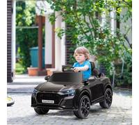 HOMCOM Coche Eléctrico Infantil +3 Años Licencia Audi RS Q8 con Batería 6V 2 Motores Mando a Distancia Música MP3 Bocina y Luces Velocidad Máx. 3km/h 101x62x51 cm Negro
