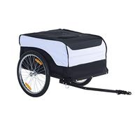 HOMCOM B71 - 004 - Remolque de Bicicleta, Blanco y Negro, M