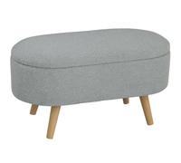 HOMCOM Banco almacenaje Acolchado con Tapa, Dormitorio, Gris Antracita | Taburete, pasillo, salón