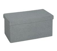 HOMCOM Banco Baúl con Espacio de Almacenamiento y Tapadera para Sala de Estar, Dormitorio, Pasillo, Gris Oscuro