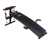 HOMCOM Banco de Abdominales Altura Ajustable Multifuncional Fitness 120kg