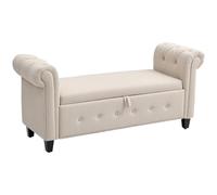 HOMCOM Banco de Almacenamiento con Tapa 150 kg 146,5x49x74,5 cm Beige