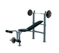 HOMCOM Banco de Musculación Banco de Pesas Maquina de Fitness Entrenar Musculos 165x68x114cm con Respaldo Regulable Espuma Aosom España