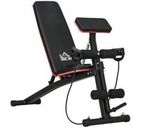 HOMCOM-Banco de Pesas Inclinable, Banco de Musculación, Respaldo Inclinable black