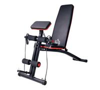 HOMCOM-Banco de Pesas Inclinable, Banco de Musculación, Respaldo Inclinable black