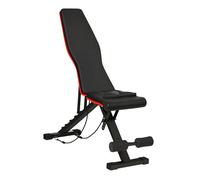 Homcom banco de musculación plegable, banco de pesas, respaldo y asiento ajustables, extensión de pierna, cojín de predicador y banda de resistencia, para entrenamiento completo, gimnasio en casa 34 c