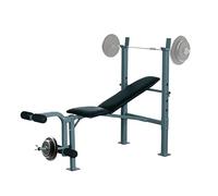 HOMCOM Banco de Pesas Altura Ajustable Banco de Musculación Multifuncional Máquina de Fitness Entrenar Completo con Respaldo Regulable Carga 200 kg 165x68x114 cm
