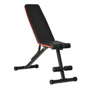HOMCOM Banco de Pesas Plegable 2 en 1 Banco de Musculación de Acero con Altura Ajustable Respaldo Inclinable en 7 Posiciones para Entrenamiento en Hogar Gimnasio Carga 300 kg 116x43x56-116 cm Negro