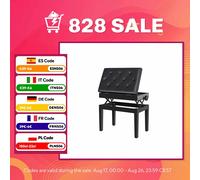 HOMCOM Banco de Piano Taburete Piano con Espacio de Almacenamiento Altura