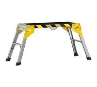 HOMCOM Banco de Trabajo Antideslizante Soporte de Herramientas Plegable de Aluminio con Asa 150 kg 110x32x50 cm Negro Aosom España