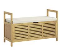 HOMCOM Banco de Zapatos Banco de almacenamiento con compartimento oculto bajo asiento para entrada cojín y apoyabrazos 100x40x60 cm Aosom España