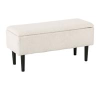 HOMCOM Banco en diseño vintage banco de zapatos almacenamiento oculto Estilo de cachemir Beige + Negro Blanco Crema Aosom España