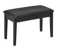 HOMCOM Banco para piano con asiento acolchado patas de madera maciza revestimiento sintético 75x35x49 Negro Aosom España