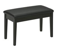 HOMCOM Banco para Piano Taburete de Piano Banqueta con Asiento Acolchado Patas de Madera Sólida Revestimiento Sintético - Negro