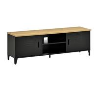 HOMCOM Banco TV para 55", patas ajustables, 150x40x50cm, Negro
