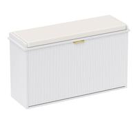 HOMCOM Banco Zapatero con cojín Acolchado y cajón, Zapatero con Capacidad para hasta 120 kg para Pasillo, Entrada y Porche, 80 x 26 x 47,5 cm, Color Blanco