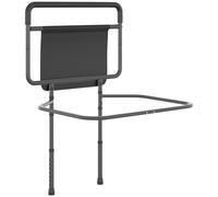 HOMCOM Barandilla de Cama Adulto Asidero para la Cama con Altura Ajustable Bolsillo de Almacenamiento 71x61x86-104 cm Gris Aosom España