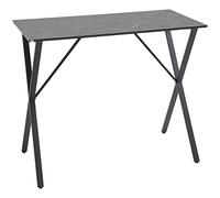HOMCOM Barra de Bar Industrial Moderna, 120x60x102 cm, Negro