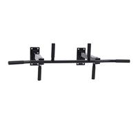 HOMCOM Barra de Dominadas en Techo Barra para Dominadas de Acero Barra de Tracción para Entrenamiento en Casa Hogar Carga Máx. 150 kg 105,5x28x49 cm Negro