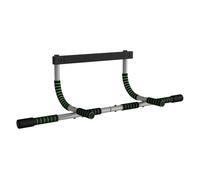 HOMCOM Barra de Dominadas Multifuncional Barra de Dominadas de Pared con Mangos Antideslizantes Carga 110 kg para Ejercicio y Entrenamiento en Casa Gimnasio Gris y Negro