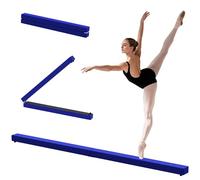 HOMCOM Barra de Equilibrio Gimnasia Plegable 210 cm para Principiantes Azul