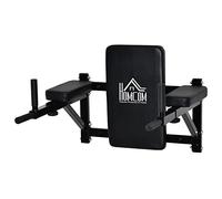 HOMCOM Barra de Musculación para Pared con Brazos Ajustables para hacer Dominadas Flexiones y Crossfit en Casa 70x53-63x48 cm Negro