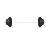 HOMCOM Barra de Pesas 70 kg con Mancuernas Set de Pesas Ajustables con 8 Discos 1,5kg 5kg 10kg 15kg y 1 Barra Juego de Mancuernas para Entrenamiento de Fuerza en Hogar Gimnasio 170x40,5x40,5 cm Negro