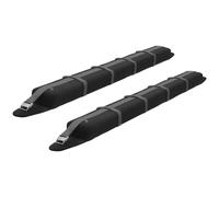 HOMCOM Barras de Techo Universales para Vehículos Baca Portaequipajes con Función Autoinflable Carga máx.75 kg 120x12x7cm Negro Aosom España
