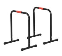 HOMCOM Barras Paralelas Training Soporte con Mango Extra Ancho para Flexiones Inclinadas Musculación Calistenia Dips 63x41x73 cm Negro Aosom España