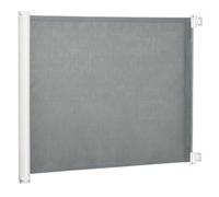 PawHut Barrera para Perros Retráctil Puerta para Perros Extensible Barrera de Seguridad para Mascotas con Ancho Ajustable 5,5-115 cm Función Enrollado Automático y Asa para Escaleras y Puertas Gris