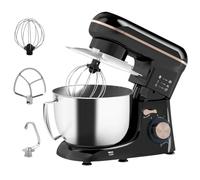 HOMCOM Batidora Amasadora 4,5L Amasadora de Pan 1300W Batidor Negro