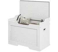 HOMCOM Baúl banco con tapa de almacenamiento 75x40x56 cm Blanco