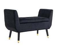 HOMCOM Baúl Banco de Almacenamiento 107x42x65cm, Negro