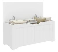 HOMCOM Baúl contenedor de interior, 108 l, 80 x 40 x 45 cm, blanco