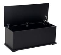 HOMCOM Baúl de Almacenaje 102L, Banco de Almacenaje, 100x40x40 cm, Negro