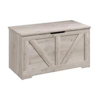 HOMCOM Baúl de Almacenaje para Dormitorio 100 L Banco de Almacenaje con Tapa Bisagra de Seguridad para Pasillo Salón 80x40x45 cm Gris