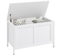 HOMCOM Baúl de Almacenaje para Dormitorio 95 L 80x40x50 cm Roble