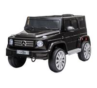 HOMCOM Coche Eléctrico para Niños de +3 Años Benz G500 Todoterreno de Batería 12 V Vehículo Eléctrico con Control Remoto Música Bocina Velocidad 3-5 km/h Carga 30 kg Negro