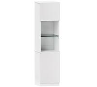 HOMCOM Biblioteca Mueble de Almacenamiento estantería de almacenamiento con 2 puertas estantes ajustables 40x38x160 cm Blanco Aosom España