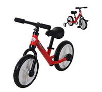 HOMCOM Bicicleta de Equilibrio con Pedales Niños +24 Meses 25 kg Rojo
