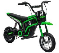 HOMCOM Bicicleta eléctrica de motocross para niños 350 W, batería de 12 V, moto eléctrica para niños, velocidad 8-16 km/h, neumáticos inflables de 12", amortiguador trasero, bocina y música, adecuada