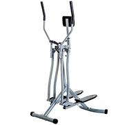 HOMCOM Bicicleta Elíptica, Máquina de Step Ajustable, Soporta 110 kg, Air Walker con Pantalla, para Entrenamiento de Piernas, Cintura y Caderas, en Oficina y Casa, 96x60x152 cm, Gris