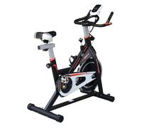HOMCOM Bicicleta Estática con Volante de Inercia de 8 kg Pantalla LCD y Sillín y Manillar Ajustables 103x48x115 cm Negro Aosom España