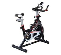 HOMCOM Bicicleta Estática con Volante de Inercia de 8 kg Pantalla LCD y Sillín y Manillar Ajustables 103x48x115 cm Negro Aosom España