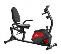 HOMCOM Bicicleta Estática con Respaldo de 8 Niveles de Resistencia Volante Asiento Ajustable Pantalla LCD y Soporte