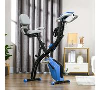 HOMCOM Bicicleta Estática Plegable HOMCOM Acero, ABS Azul 105x48x118 cm Azul