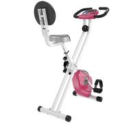 HomCom Bicicleta Estática Plegable Rosa