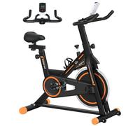 Homcom Bicicleta Estática Resistencia Ajustable Volante Inercia 8kg 103x48x115cm