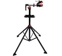 HOMCOM Bicicletas Soporte de Pie 109-180cm Reparación Bicicletas con Bandeja Herramientas Bici Carga 30 kg