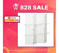 HOMCOM Biombo Divisor de 4 Paneles Plegable 181x180 cm para Dormitorio Salón Blanco
